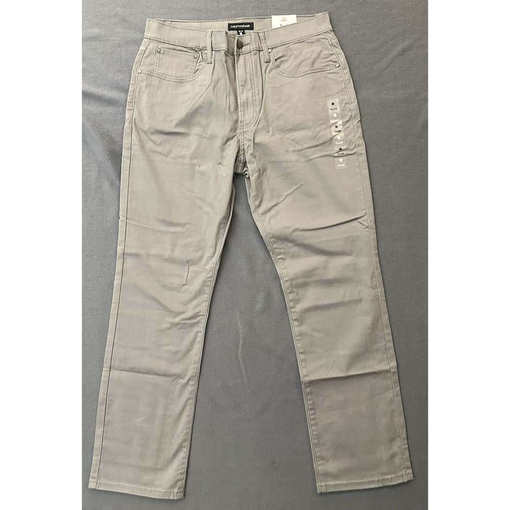 Lucky Brand 223 Straight Leg Pants Mens 34x30 Gray NEW NWT MSRP$99